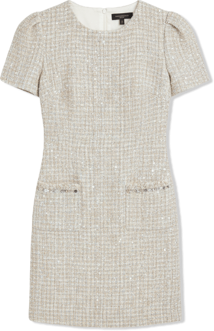 Women's Sequined Textured Crewneck Dress