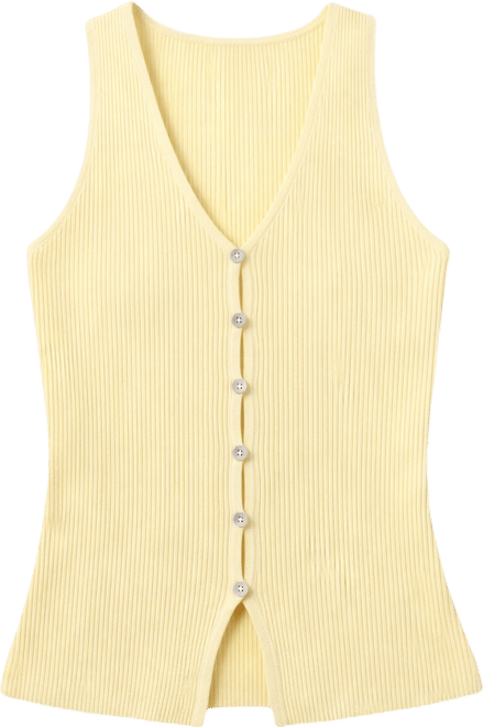 Women's Ribbed Button-Front Top, Macy's Exclusive