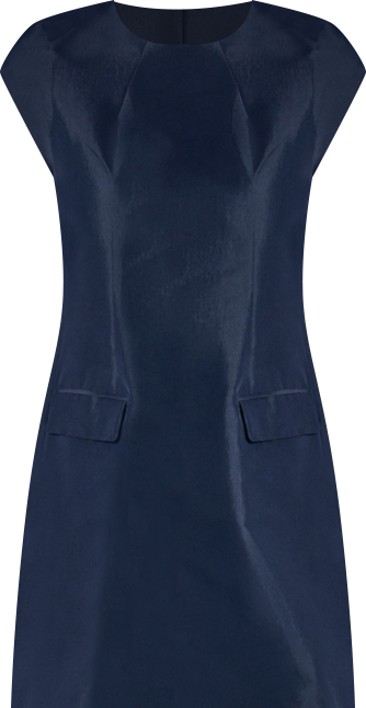 Women's Taffeta Fit-and-Flare Mock Neck Mini Dress