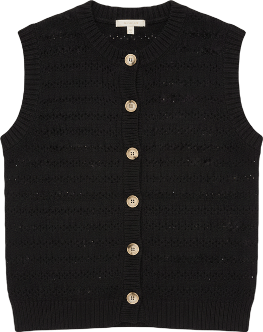 Women's Pointelle Shell Crew Neck Sweater