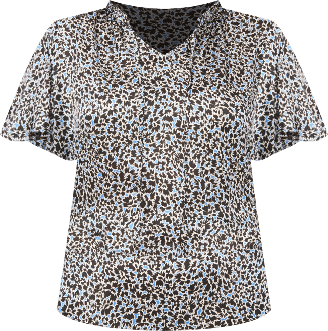 Plus Size V-Neck Princess Sleeve Top