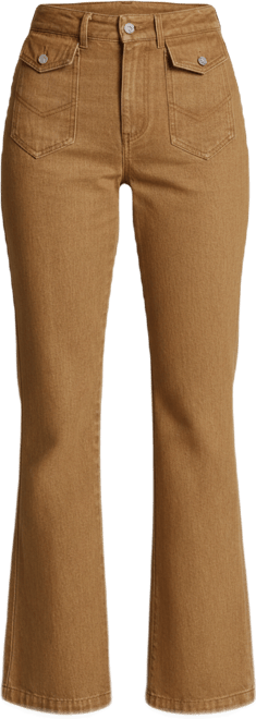 Women's Flare Leg Patch Pocket Jeans