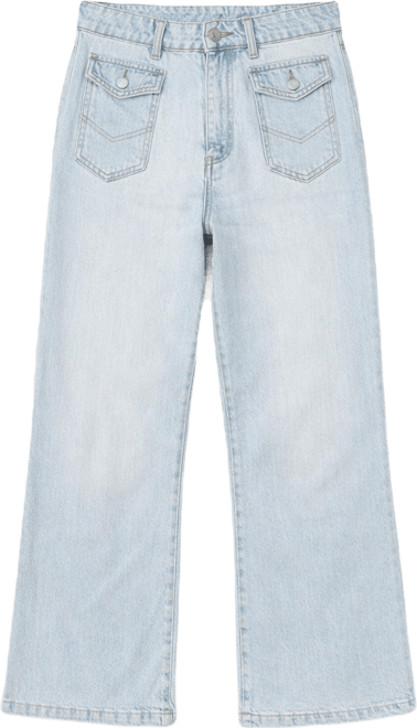 Women's Flare Leg Patch Pocket Jeans