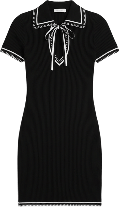 Women's Blanket Stitch Spread Collar Mini Dress