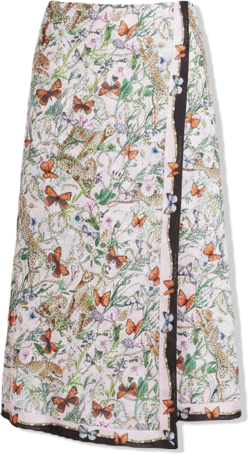 Women's Asymmetrical Wrap Midi Skirt