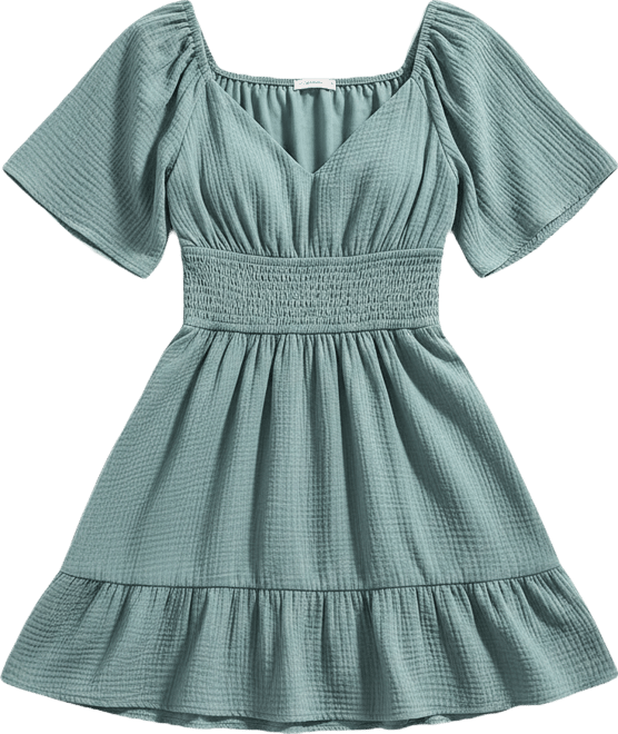 Women's Can t Stop Smiling Blue Mini Beach Dress