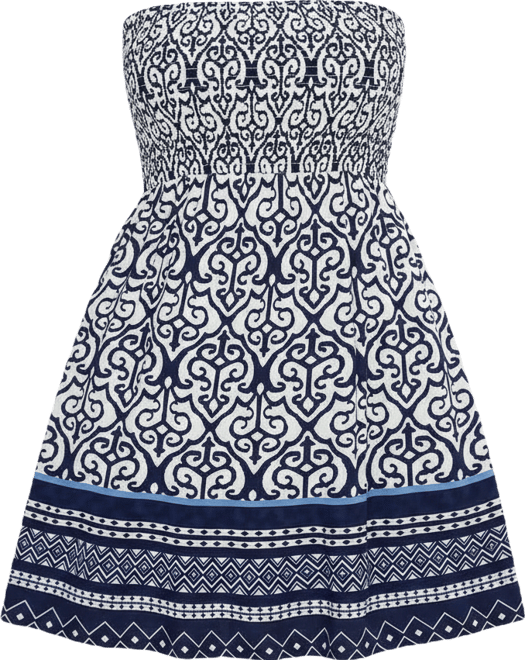 Women's Retro Dream Ornate Mini Beach Dress