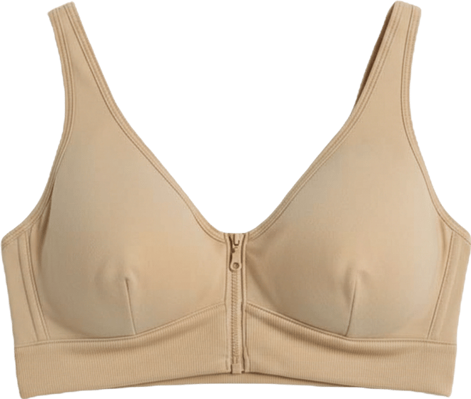 Women's Wireless Zip Front Bra