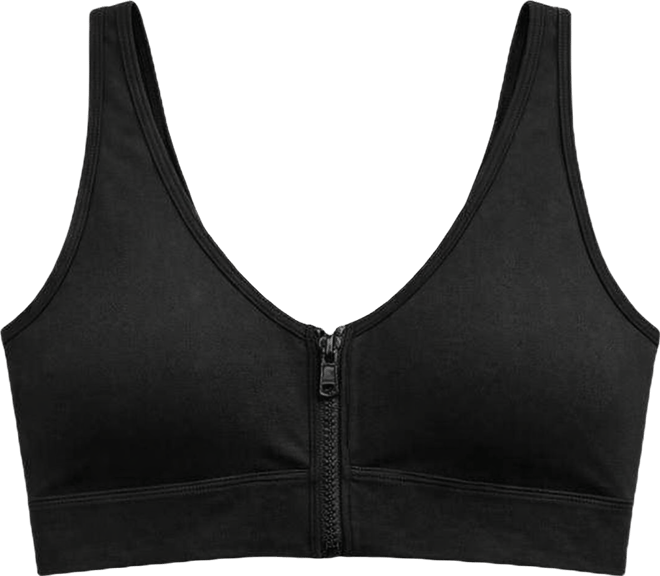 Women's Wireless Zip Front Bra