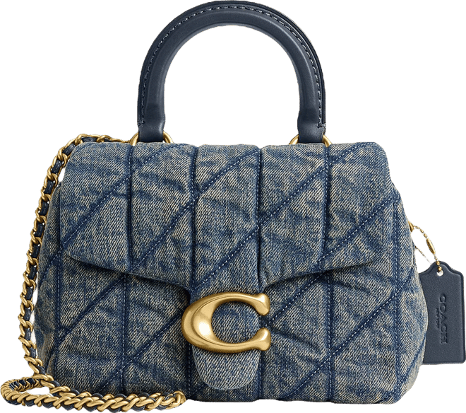 COACH Tabby Top Handle Quilted Loved Denim Satchel Bag | Dillard's