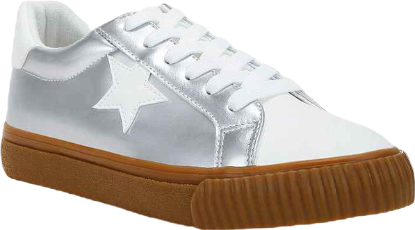 Jumping jacks Metallic Faux Leather Star Sneakers