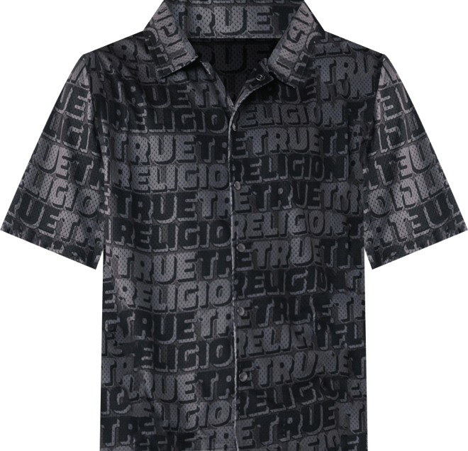 Men's Short-Sleeve Mesh Logo Shirt