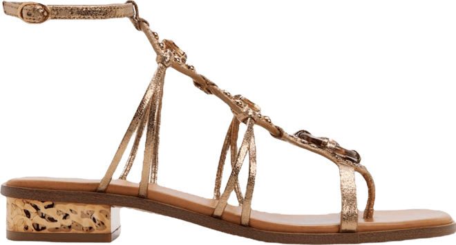 Women's Sandjewel Square Toe Gladiator Flat Sandals