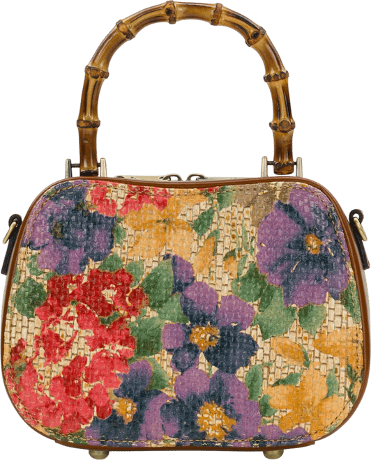 Painted Woven Small Lara Top Handle Crossbody Bag