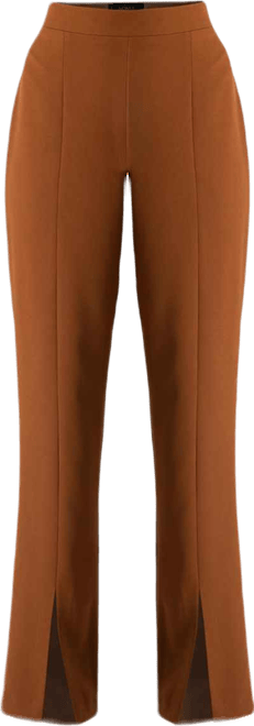 Women's Straight-Leg Trousers with Leg Slits