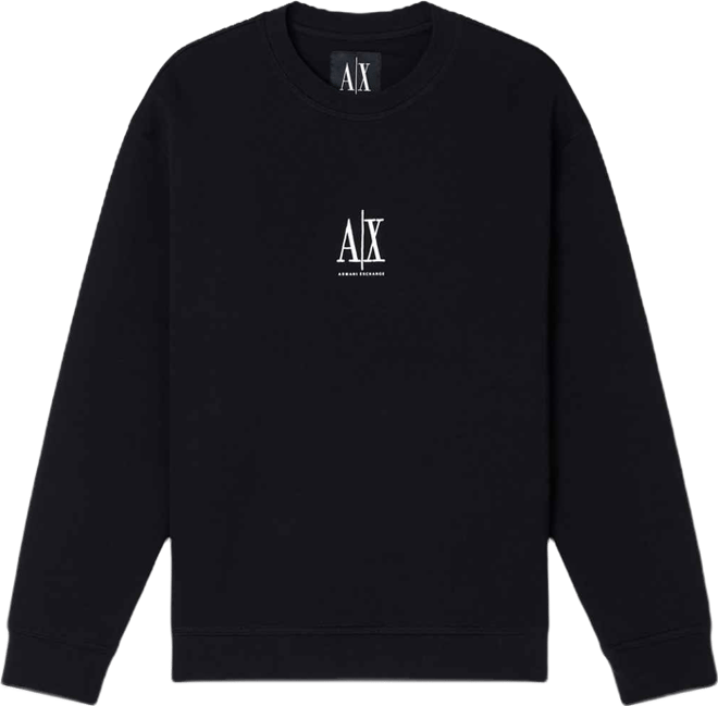 A X Armani Exchange Men's Icon Logo Fleece Crewneck Sweatshirt