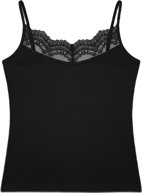 And Now This Women's Seamless Lace-Trim Rib-Knit Tank Top,  Exclusive