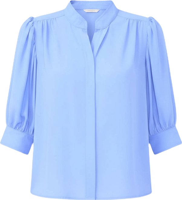 Women's 3/4-Sleeve Collared Button Down Top