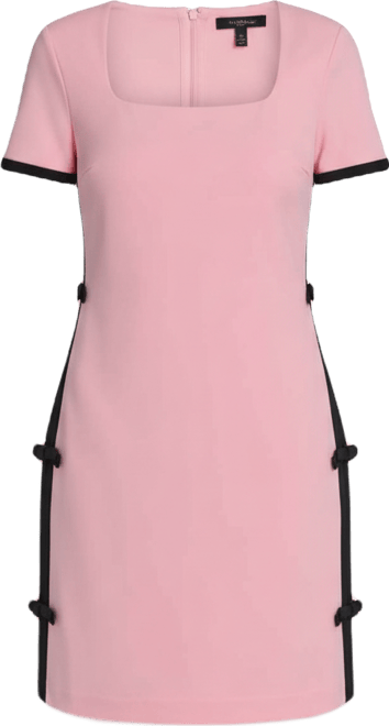 Women's Bow Trim Scuba Crepe Sheath Dress