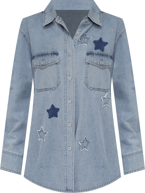 Stargazer Patch Detail Denim Shirt