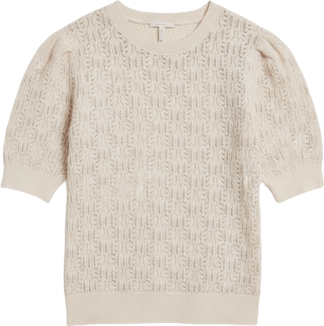 Women's Elbow Sleeve Crewneck Sweater