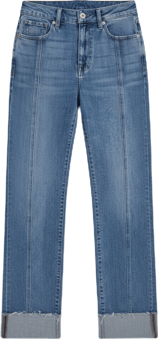 Women's High-Rise Seamed Classic Straight Leg Jeans