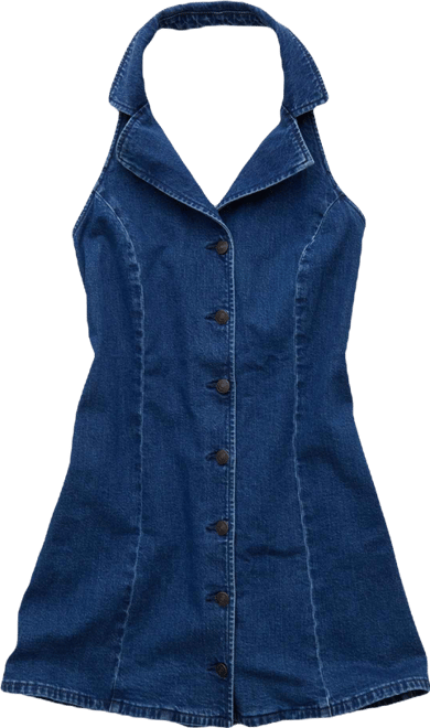 AE Denim Halter Mini Dress