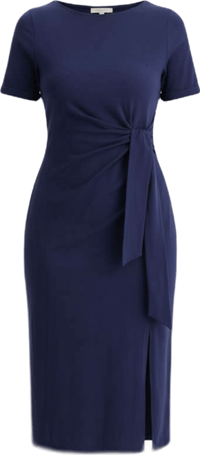 Women's Crewneck Wrap Tie Dress, Created for Macy's