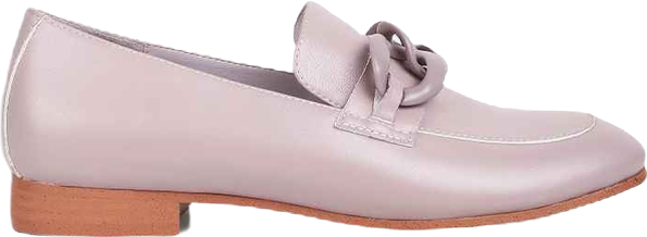 Merva Womens Chunky Chain Leather Loafers