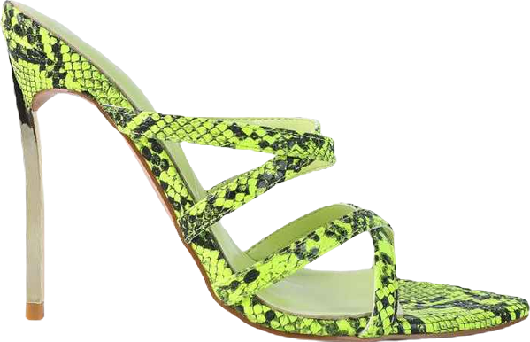 Womens Nightclub Ready Strappy Stiletto Heel Sandals