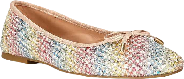 harriet glitter faux leather flat ballerinas