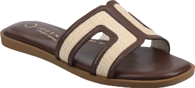 Womens Primah "H" Band Medium and Wide Width Slip On Flat Sandals