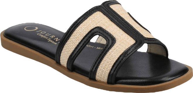 Womens Primah "H" Band Medium and Wide Width Slip On Flat Sandals
