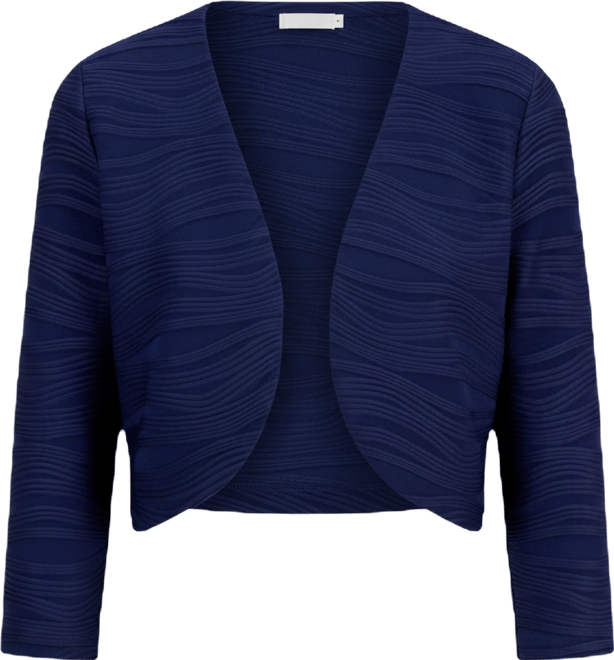 Women's Wave Knit 3/4-Sleeve Shrug, Regular & Petite