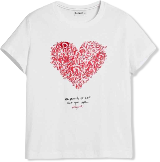 Women's Short-sleeved heart t-shirt