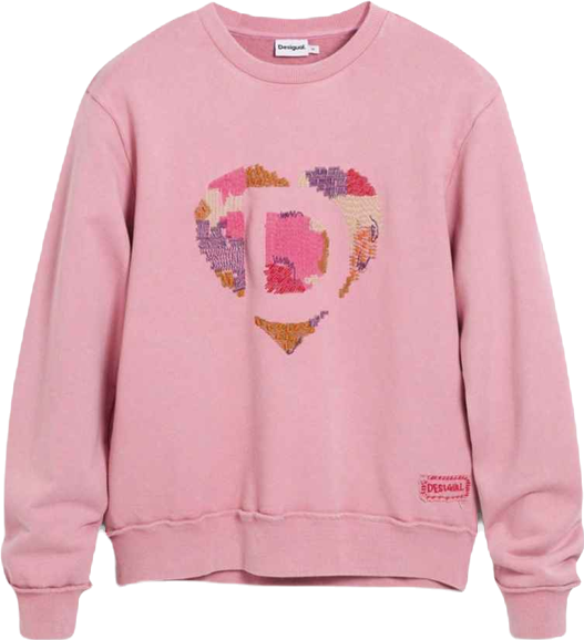 Women's Sweatshirt embroidered heart