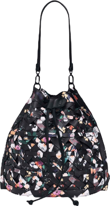 Women's Medium braided floral backpack