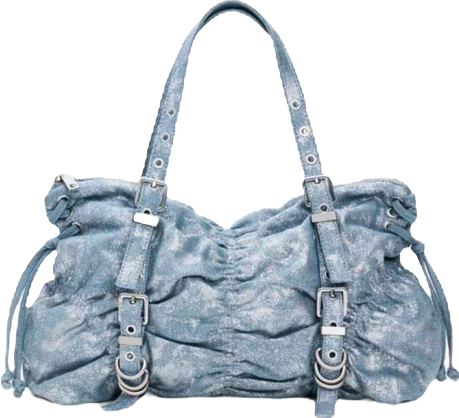 Women's Medium denim bag with gathers