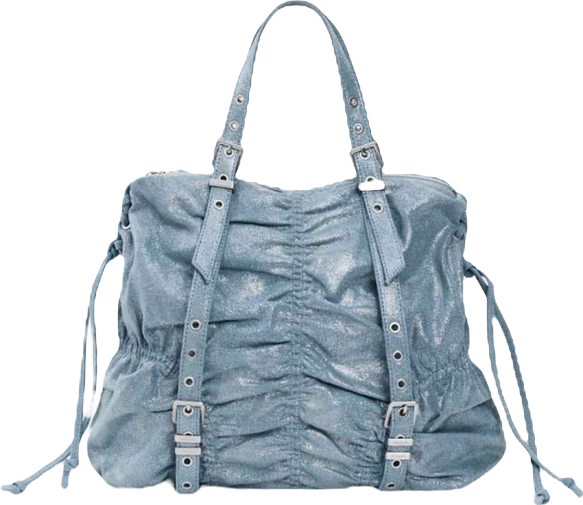 Women's Medium Ruched Denim Backpack