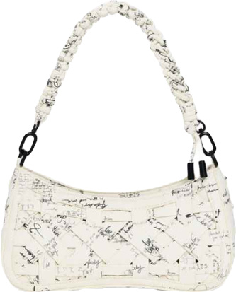 Women's Small braided bag with lettering