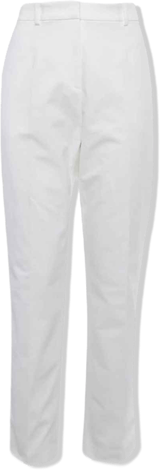 Women's White Taffeta Trousers