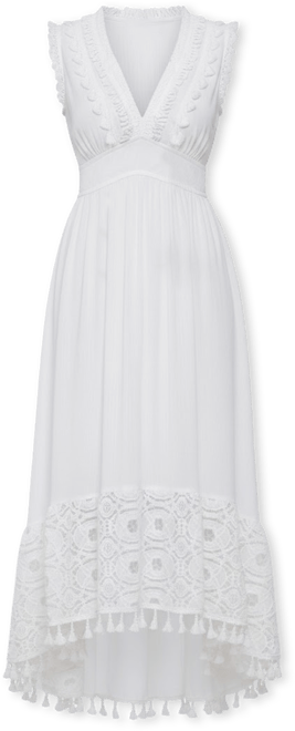 Women's Luna Glow White Midi Beach Dress