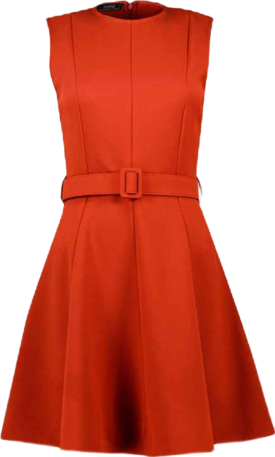 Women's A-Line Belted Dress