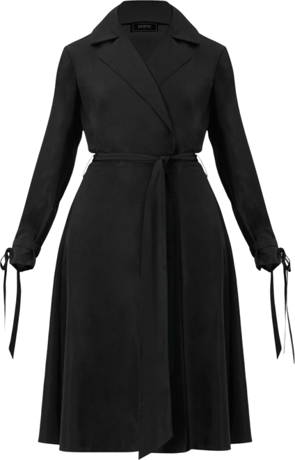 Women's Long Sleeve Wrap Midi Dress