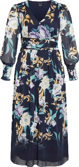 Women's Plus Size Selena Print Maxi Dress