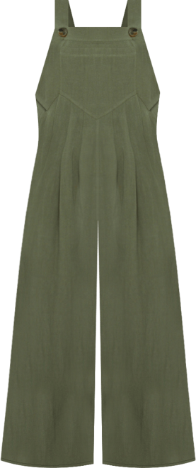 women's Plus Size Wide Leg Linen Jumpsuit