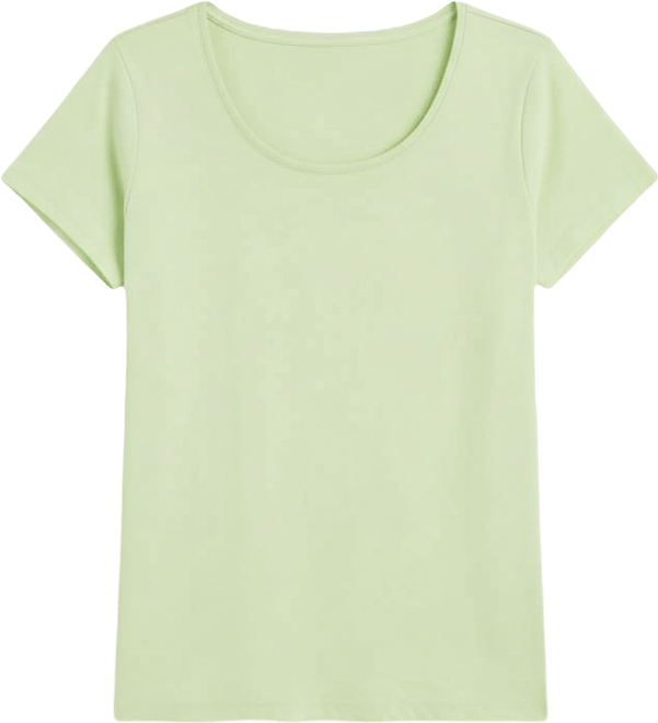 Women's Cotton Short-Sleeve Scoop-Neck Top, Exclusively at Macy's