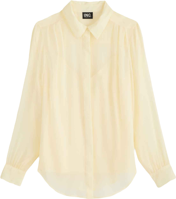 Petite Lined Sheer Blouse, Macy's Exclusive