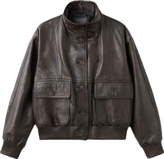 Women's Oversize Leather Biker Jacket