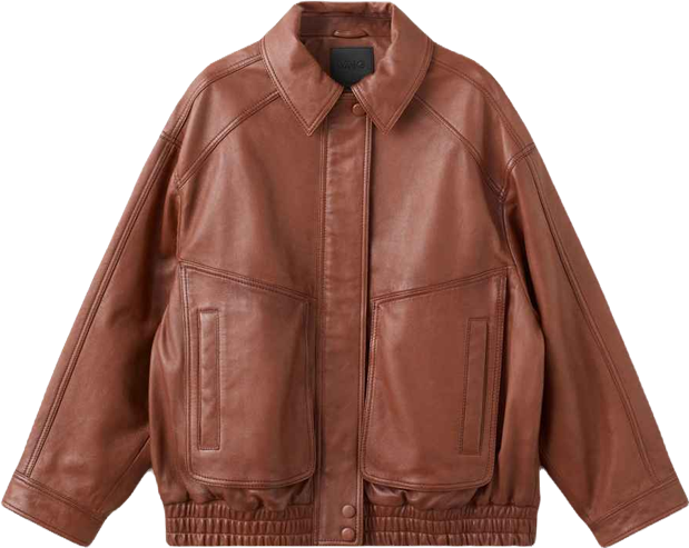 Women's Oversized Leather Jacket